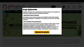 What Pro-sprzet.pl website looked like in 2020 (3 years ago)