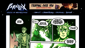 What Parallaxcomic.com website looked like in 2020 (3 years ago)