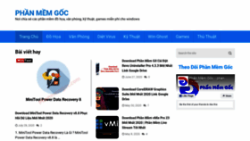 What Phanmemgoc.com website looked like in 2020 (3 years ago)