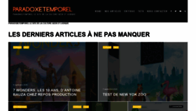 What Paradoxetemporel.fr website looked like in 2020 (3 years ago)