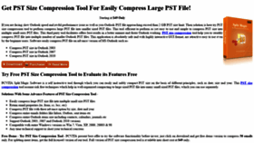 What Pstsizecompression.pstsplit.org website looked like in 2020 (3 years ago)