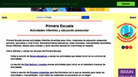 What Primeraescuela.com website looked like in 2020 (3 years ago)