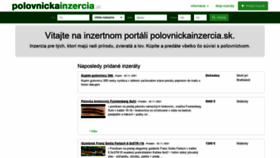 What Polovnickainzercia.sk website looked like in 2020 (3 years ago)