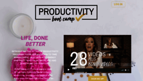 What Productivitybootcamp.com website looked like in 2020 (3 years ago)