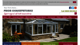 What Priorconservatories.co.uk website looked like in 2020 (3 years ago)