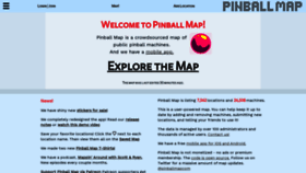 What Pinballmap.com website looked like in 2020 (3 years ago)