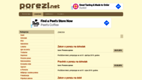 What Porezi.net website looked like in 2020 (3 years ago)