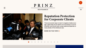What Prinzlaw.com website looked like in 2020 (3 years ago)