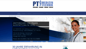 What Pt-medizintechnik.at website looked like in 2020 (3 years ago)