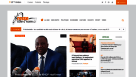 What Pressecotedivoire.ci website looked like in 2020 (3 years ago)