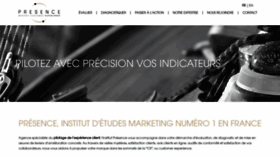 What Presence.fr website looked like in 2020 (3 years ago)