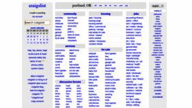What Portland.craigslist.org website looked like in 2020 (3 years ago)