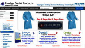 What Prestigedentalproducts.com website looked like in 2020 (3 years ago)