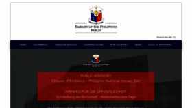 What Philippine-embassy.de website looked like in 2020 (3 years ago)