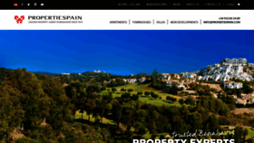 What Propertiespain.com website looked like in 2020 (3 years ago)