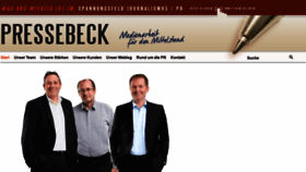 What Pressebeck.de website looked like in 2020 (3 years ago)