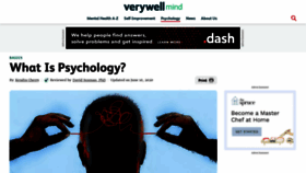 What Psychology.about.com website looked like in 2020 (3 years ago)