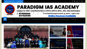 What Paradigmiasacademy.in website looked like in 2020 (3 years ago)