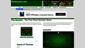 What Pubsnooker.com website looked like in 2020 (3 years ago)