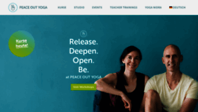 What Peaceoutyoga.de website looked like in 2020 (3 years ago)