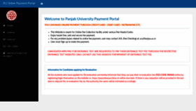 What Payonline.puchd.ac.in website looked like in 2020 (3 years ago)