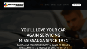 What Paintacarcollision.ca website looked like in 2020 (4 years ago)