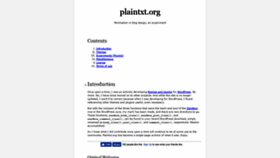 What Plaintxt.org website looked like in 2020 (3 years ago)