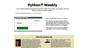 What Pythonweekly.com website looked like in 2020 (3 years ago)