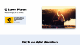 What Picsum.photos website looked like in 2020 (3 years ago)