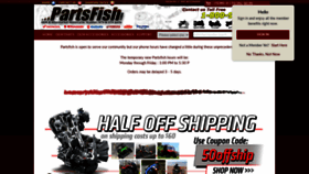 What Partsfish.com website looked like in 2020 (3 years ago)
