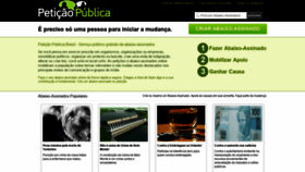 What Peticaopublica.com.br website looked like in 2020 (3 years ago)