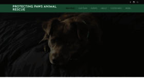 What Protectingpawsanimalrescue.org website looked like in 2020 (3 years ago)