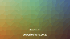 What Powerbrokers.co.za website looked like in 2020 (3 years ago)