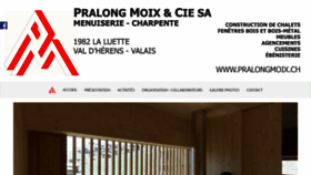 What Pralongmoix.ch website looked like in 2020 (3 years ago)