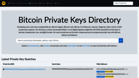 What Privatekeys.pw website looked like in 2020 (3 years ago)