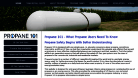 What Propane101.com website looked like in 2020 (3 years ago)