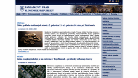 What Pamiatky.sk website looked like in 2020 (3 years ago)