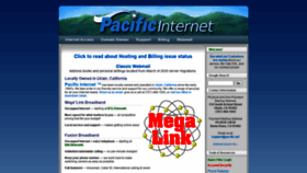 What Pacific.net website looked like in 2020 (3 years ago)