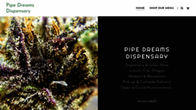 What Pipedreamsdispensary.com website looked like in 2020 (3 years ago)