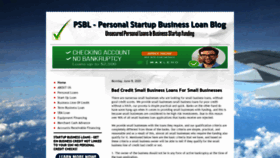 What Personalstartupbusinessloan.blogspot.com website looked like in 2020 (3 years ago)