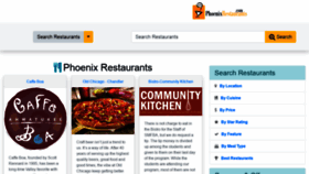 What Phoenixrestaurants.com website looked like in 2020 (3 years ago)