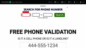 What Phonevalidator.com website looked like in 2020 (5 years ago)