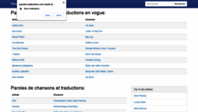 What Paroles-traductions.com website looked like in 2020 (3 years ago)