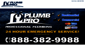 What Plumbproinc.com website looked like in 2020 (3 years ago)