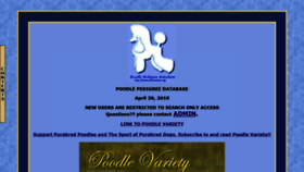 What Poodlepedigree.com website looked like in 2020 (3 years ago)