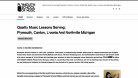 What Plymouthschoolofmusic.com website looked like in 2020 (3 years ago)