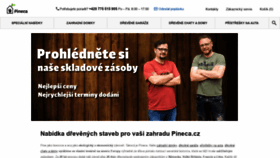 What Pineca.cz website looked like in 2020 (3 years ago)