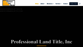 What Professionallandtitle.com website looked like in 2020 (3 years ago)