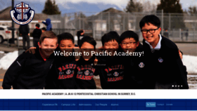 What Pacificacademy.net website looked like in 2020 (3 years ago)