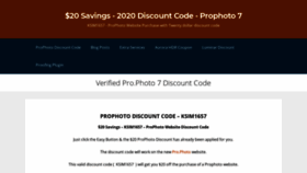 What Prophoto4-discount-code.com website looked like in 2020 (3 years ago)